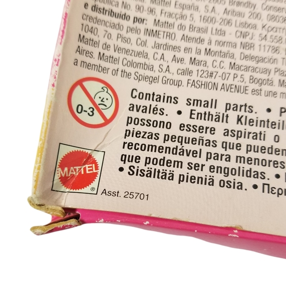 BARBIE Vintage 2002 Fashion Avenue Purple Glitter Dress Feather Boa Outfit NIB - Picture 10 of 12